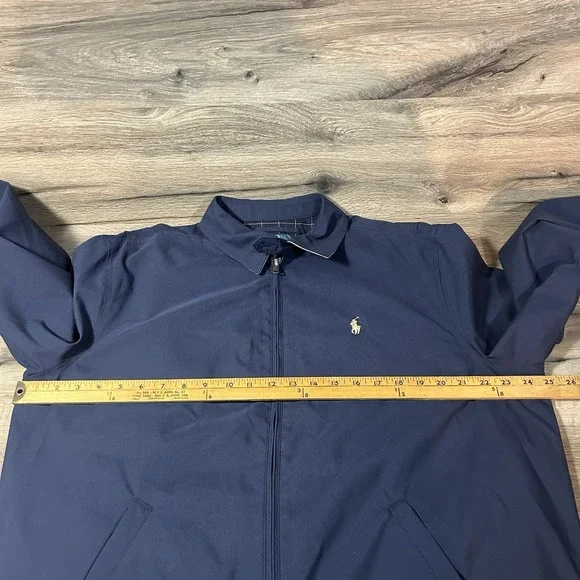 Vintage Polo Ralph Lauren Bi-Swing Windbreaker Jacket Navy Blue Men's Size L
